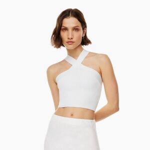 Aritzia Sculpt knit criss cross cropped tank